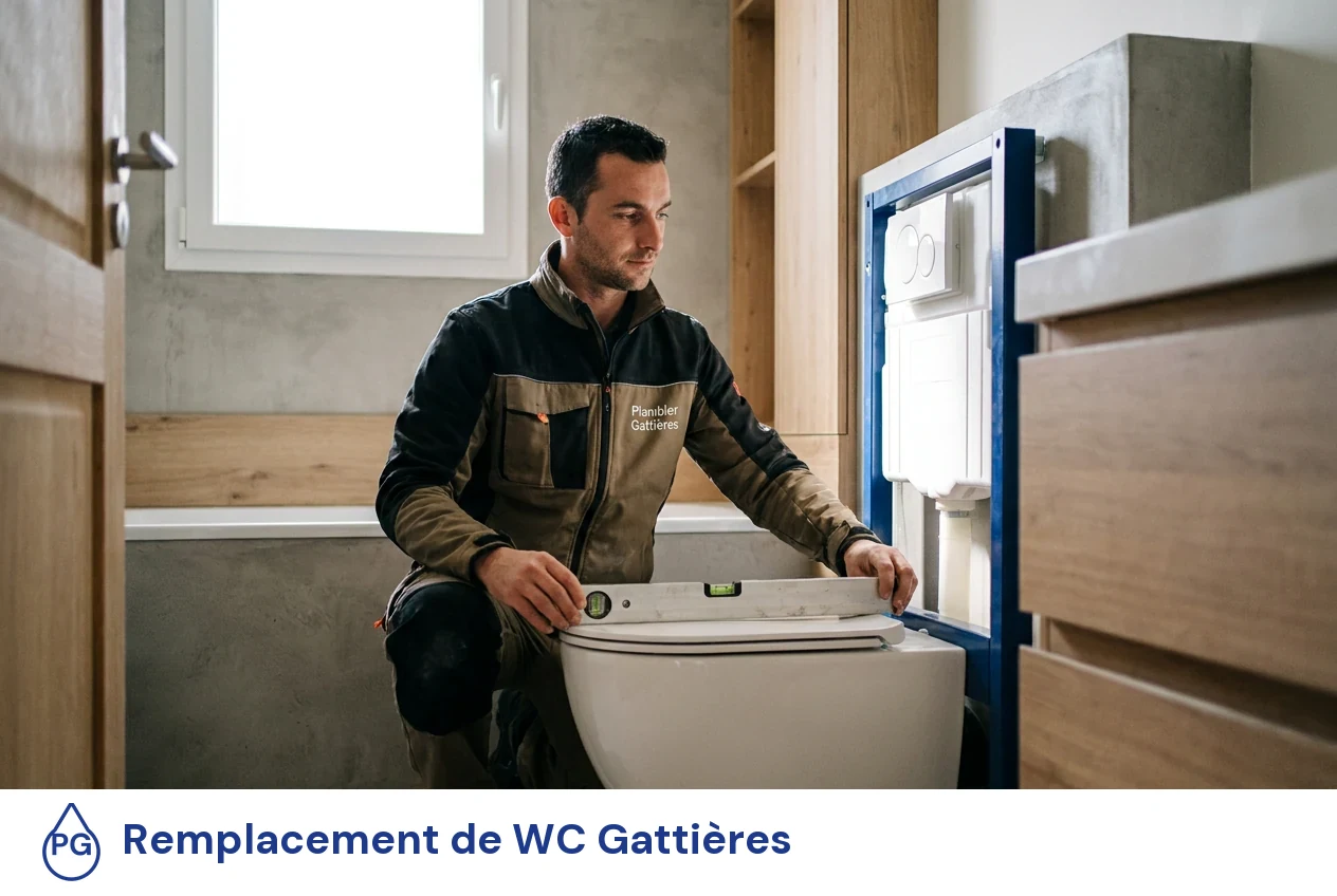 Remplacement de WC à Gattières